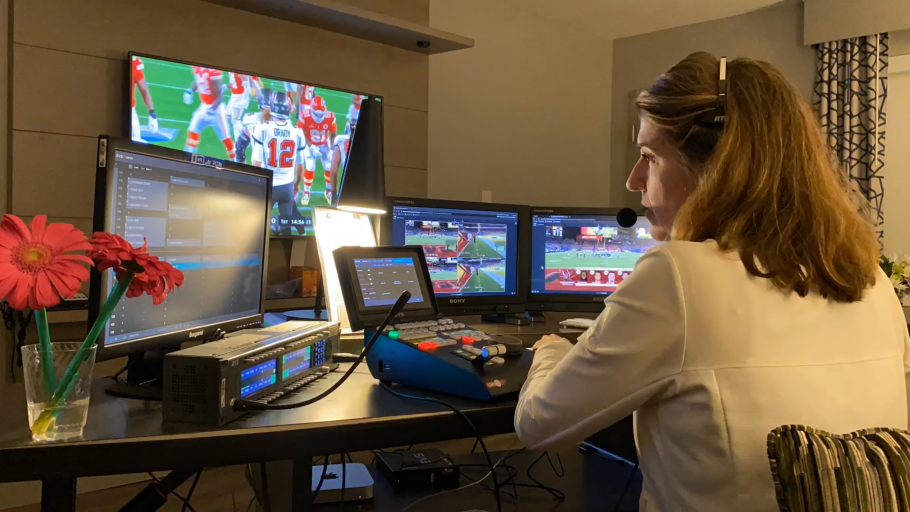 Lisa Menzies operating for Super Bowl LV with the LSM-VIA