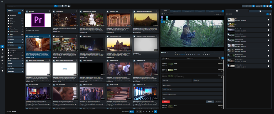 Vidispine screenshot