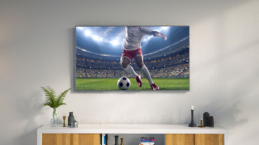 Football match on TV